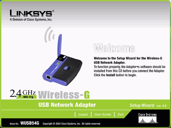 linksys wireless g usb adapter driver wusb54g